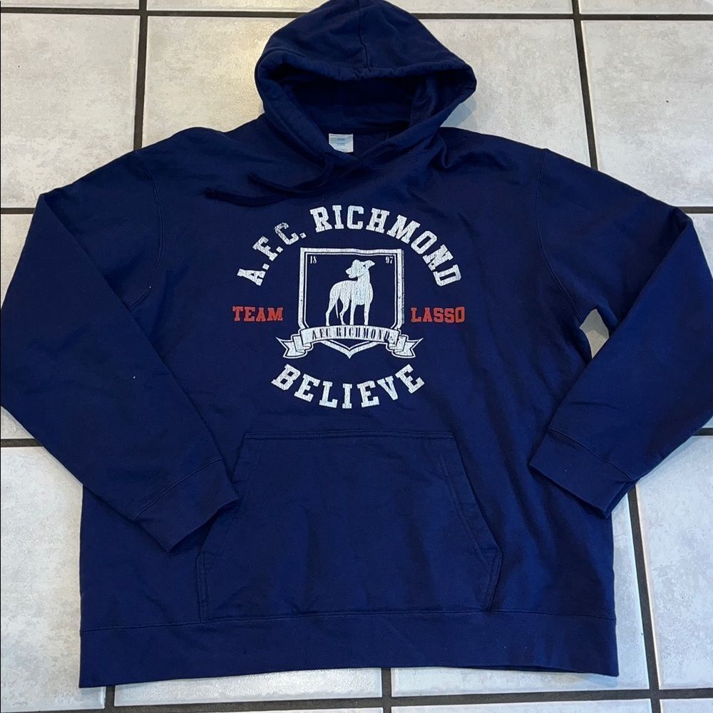 Ted Lasso Mens Blue AFC Richmond Football Soccer Futbol hooded hoodie sweatshirt
